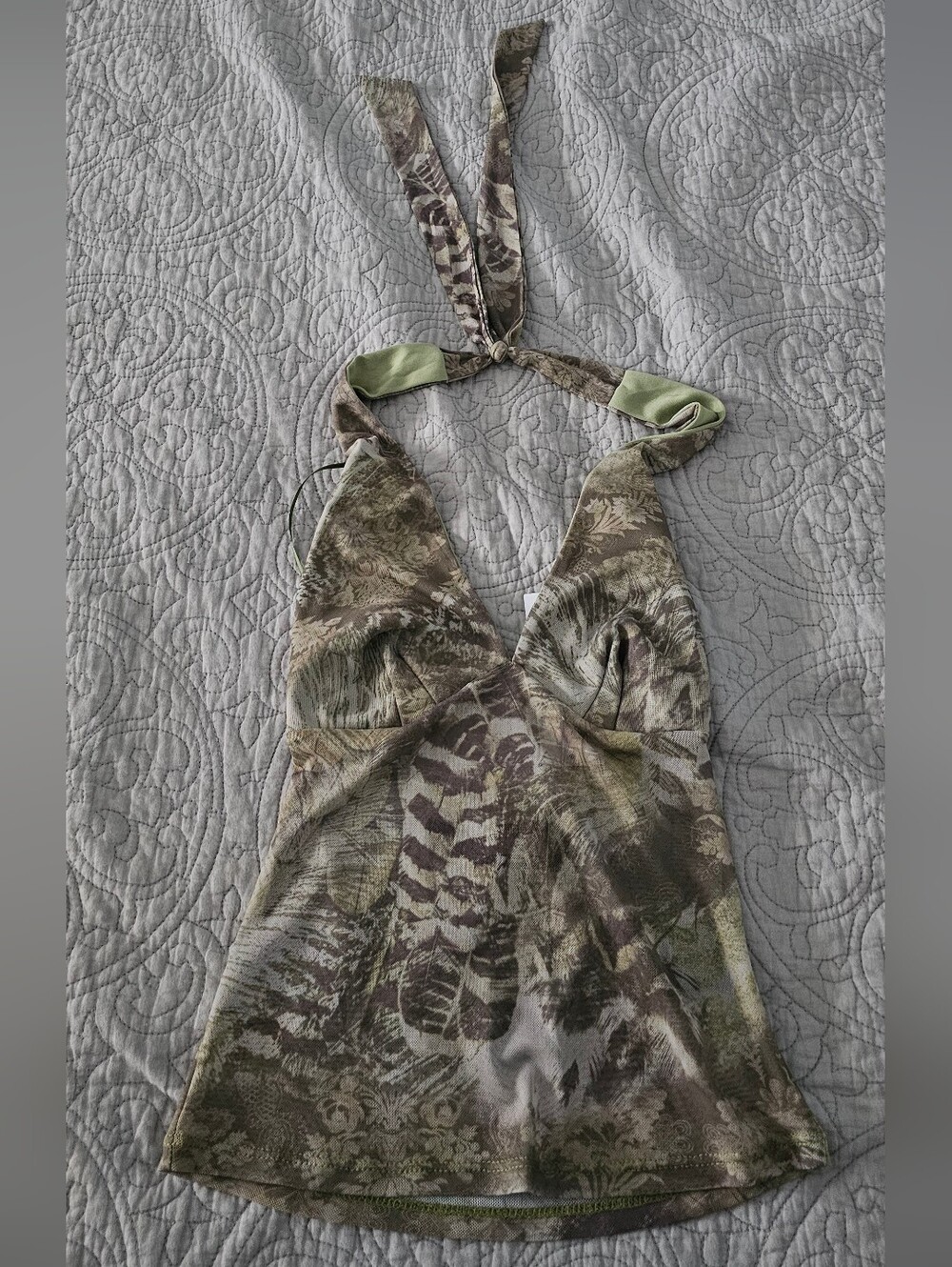 silence + noise Olive Green Dress with Tag